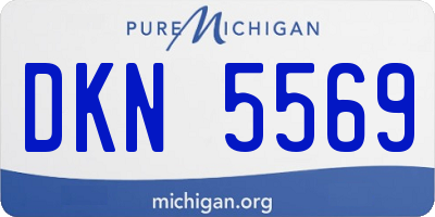 MI license plate DKN5569