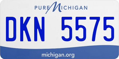 MI license plate DKN5575