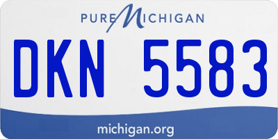 MI license plate DKN5583