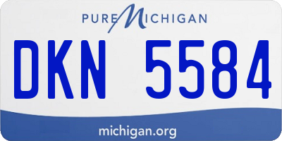 MI license plate DKN5584
