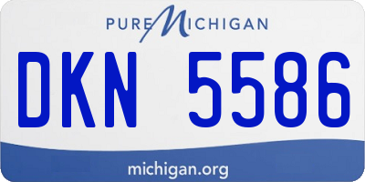 MI license plate DKN5586