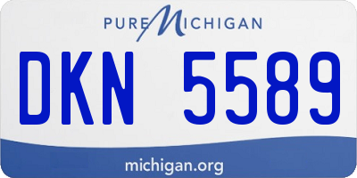 MI license plate DKN5589