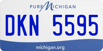MI license plate DKN5595