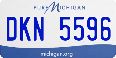 MI license plate DKN5596