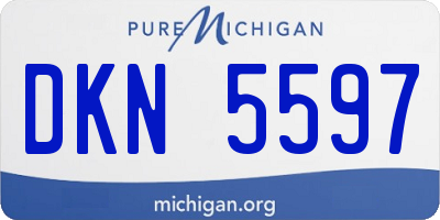 MI license plate DKN5597