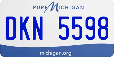MI license plate DKN5598