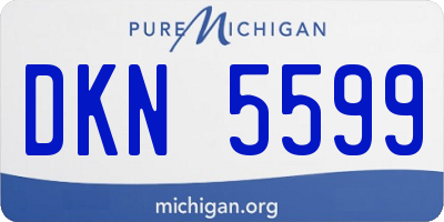 MI license plate DKN5599