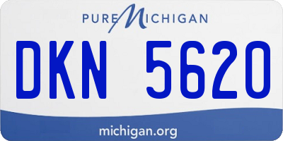 MI license plate DKN5620