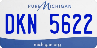 MI license plate DKN5622