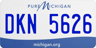 MI license plate DKN5626