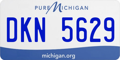 MI license plate DKN5629