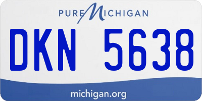 MI license plate DKN5638