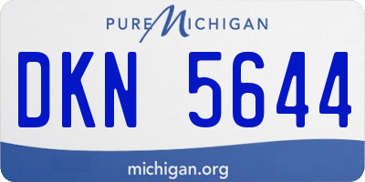 MI license plate DKN5644