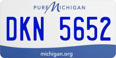 MI license plate DKN5652