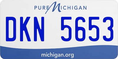 MI license plate DKN5653