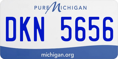 MI license plate DKN5656