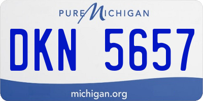 MI license plate DKN5657