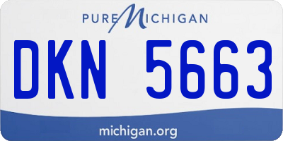 MI license plate DKN5663