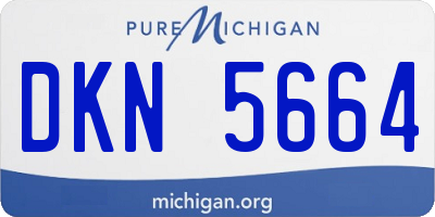 MI license plate DKN5664