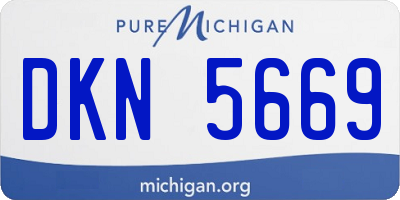 MI license plate DKN5669