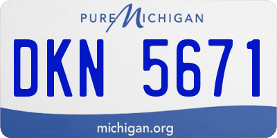 MI license plate DKN5671