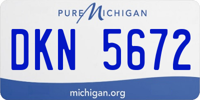 MI license plate DKN5672