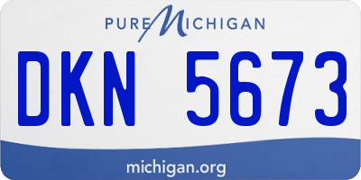 MI license plate DKN5673