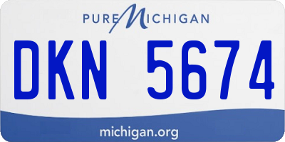 MI license plate DKN5674