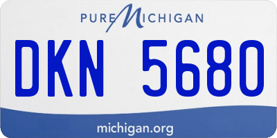 MI license plate DKN5680