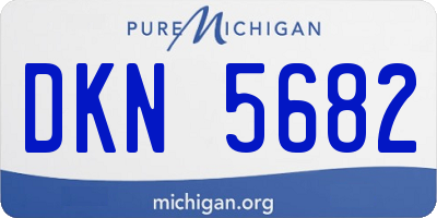 MI license plate DKN5682
