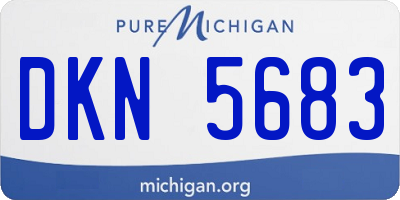 MI license plate DKN5683