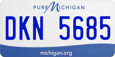 MI license plate DKN5685