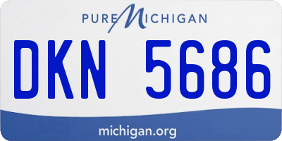 MI license plate DKN5686