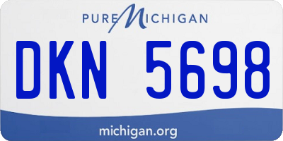 MI license plate DKN5698
