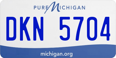 MI license plate DKN5704