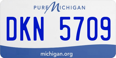 MI license plate DKN5709