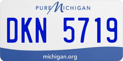MI license plate DKN5719