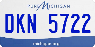 MI license plate DKN5722