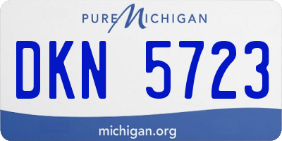 MI license plate DKN5723