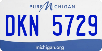 MI license plate DKN5729