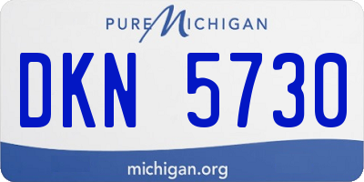 MI license plate DKN5730