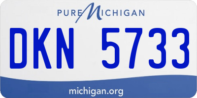 MI license plate DKN5733