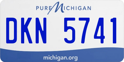 MI license plate DKN5741