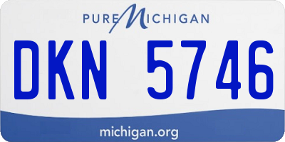 MI license plate DKN5746