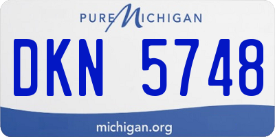 MI license plate DKN5748