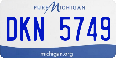 MI license plate DKN5749