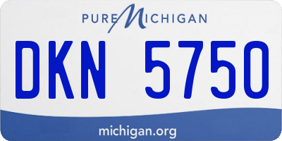 MI license plate DKN5750