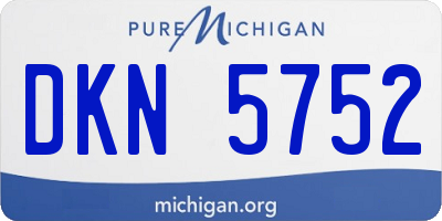 MI license plate DKN5752