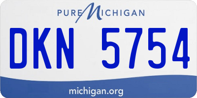 MI license plate DKN5754