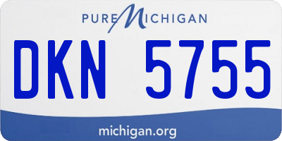 MI license plate DKN5755